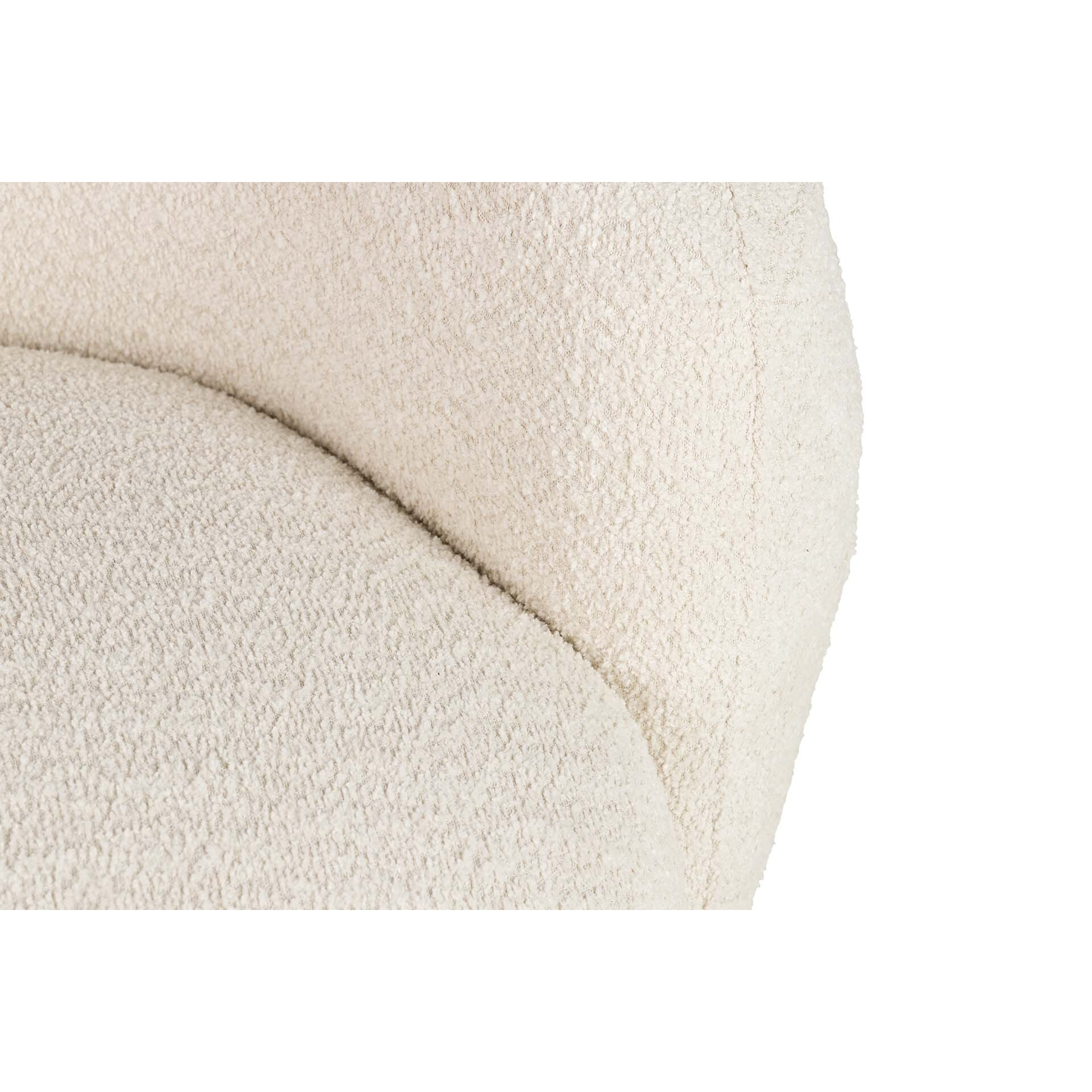 Sofa Boucle Beige Luna 191x93x73 Cm