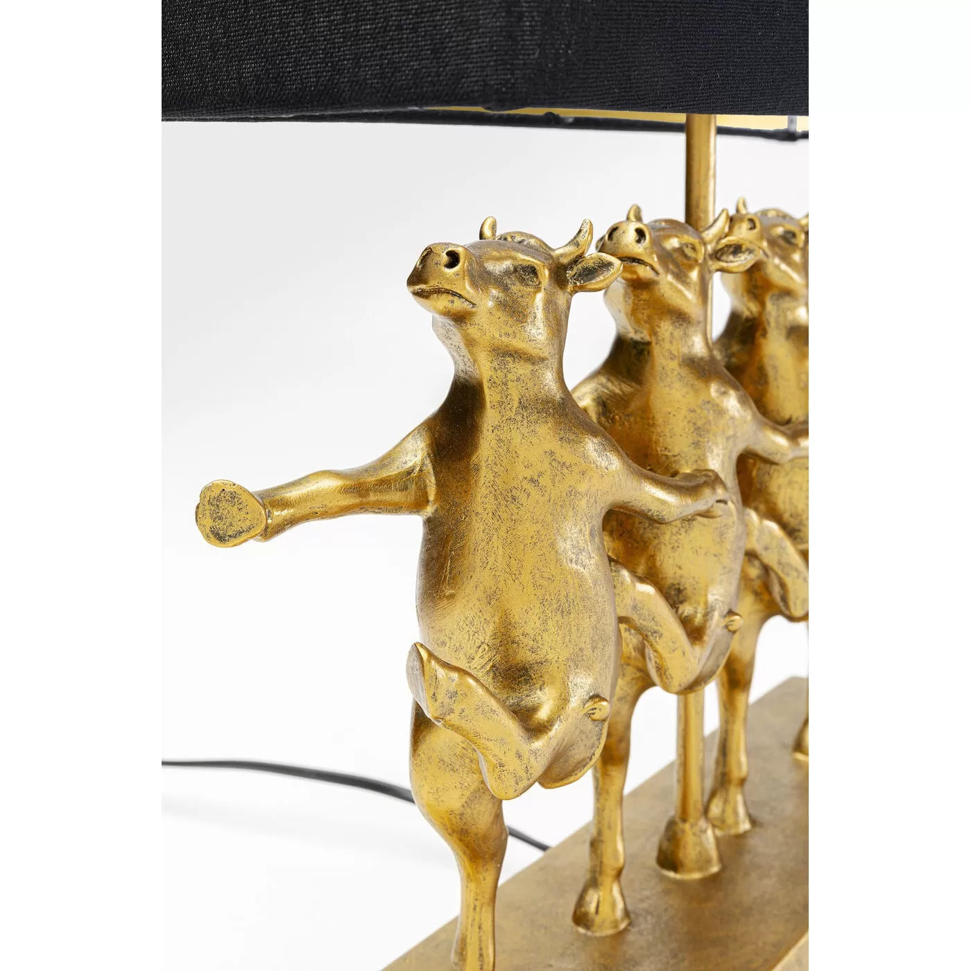 Lampe vaches cancan dorées Kare Design