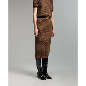 Gonna in maglia Logomania