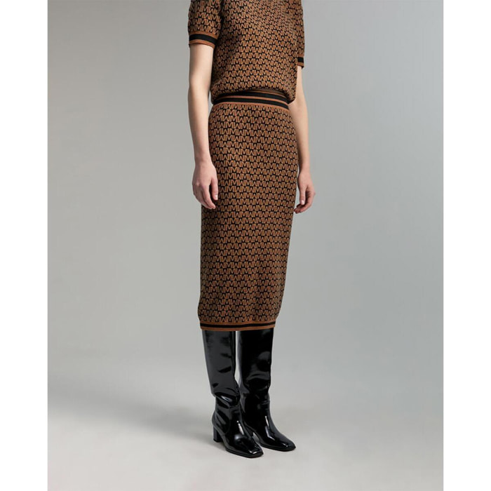 Gonna in maglia Logomania