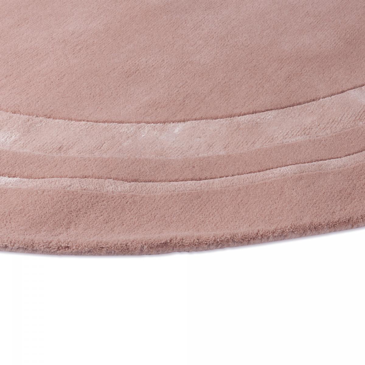 Tapis rond fait main en laine motif simple CHICDOUJ