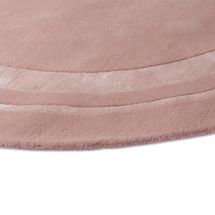 Tapis rond fait main en laine motif simple CHICDOUJ