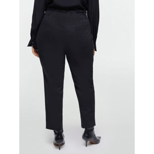 Fiorella Rubino - Pantaloni balloon in cotone stretch - Nero