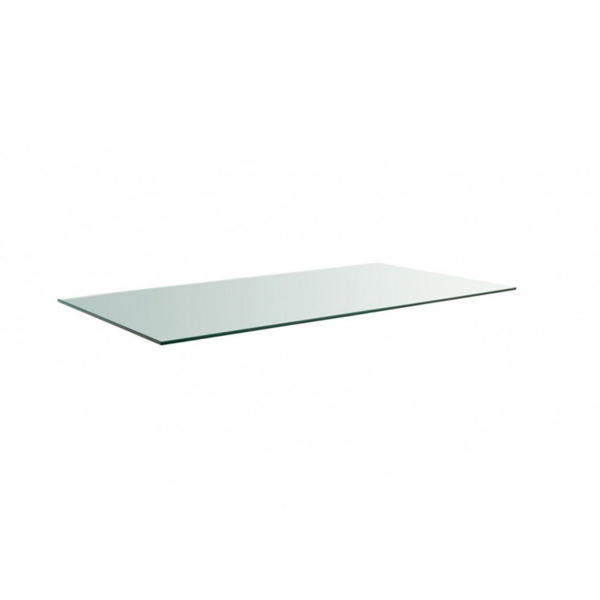 Plateau rectangulaire 120x40 en verre trempé - dessus de table résistant - PLATEAU