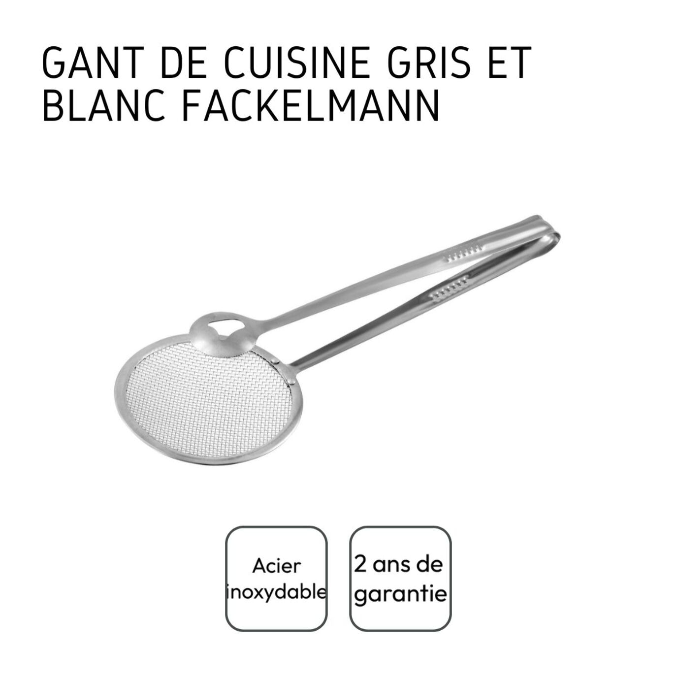 Ensemble de 2 Pinces à friture pour beignets au chocolat 28,5 cm Zenker