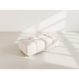 Adelaide - pouf en tissu texturé - Beige