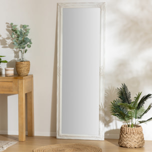 Miroir sur pied - bois - blanc 62x172 cm