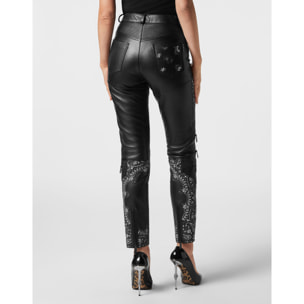 PHILIPP PLEIN Leather Trousers PAISLEY