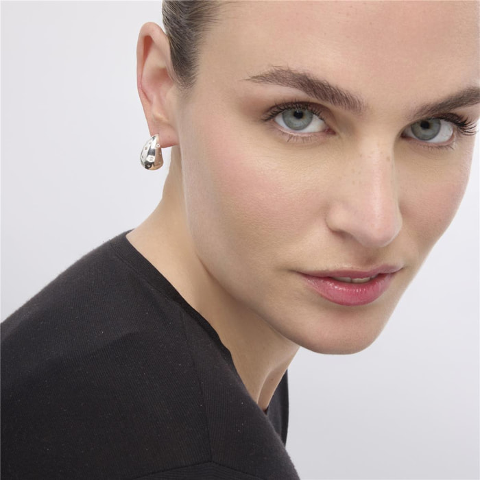 Pendientes acabado plata y Circonita Brillante