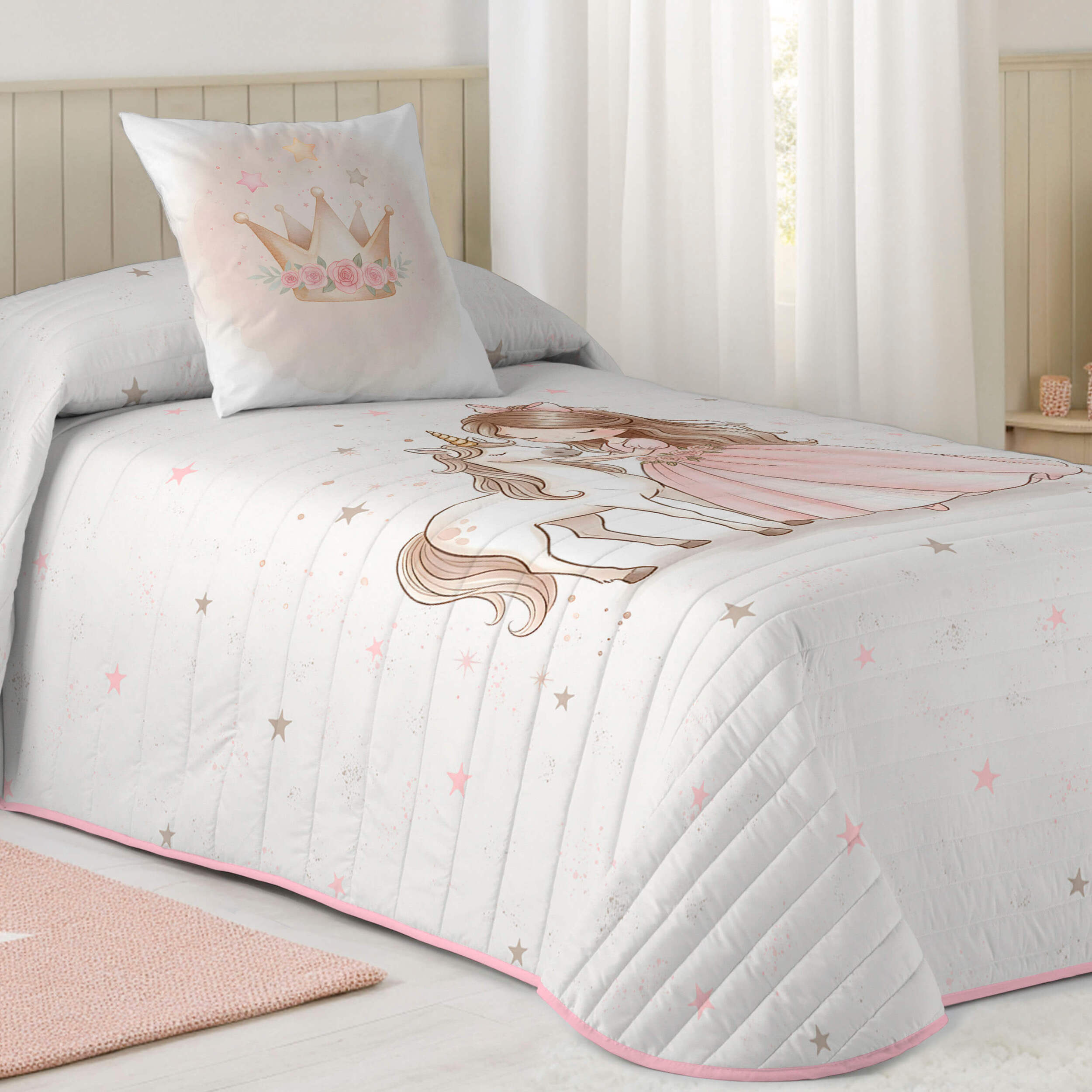 Colcha Bouti Estampada - 2 Piezas - 100% Poliéster - Microfibra - Infantil - 70 gr/m² - Martina