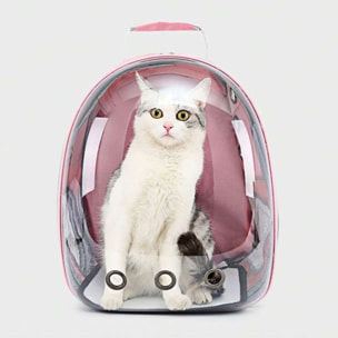 Well home mochila para transporte de mascotas rosa 33x43x26cm