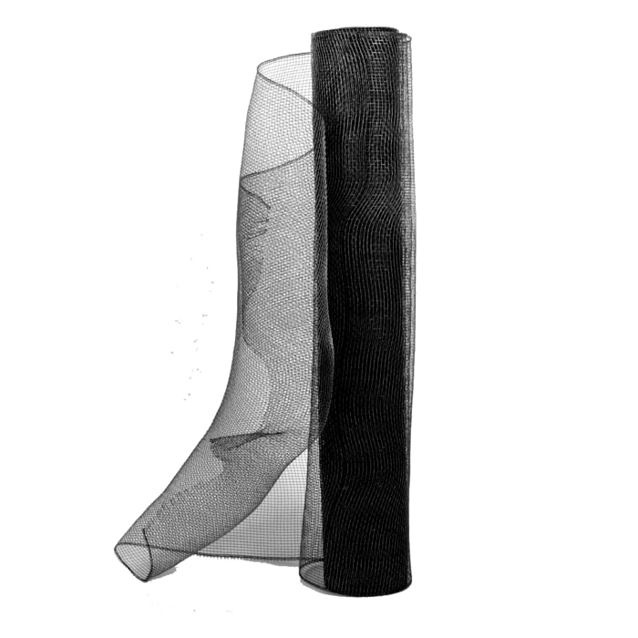 Mesh Roll 54 X 10 Yds - Pezzi 6 - 910X54X0,1cm - Colore: Nero - Bianchi Dino - Decorazioni Varie