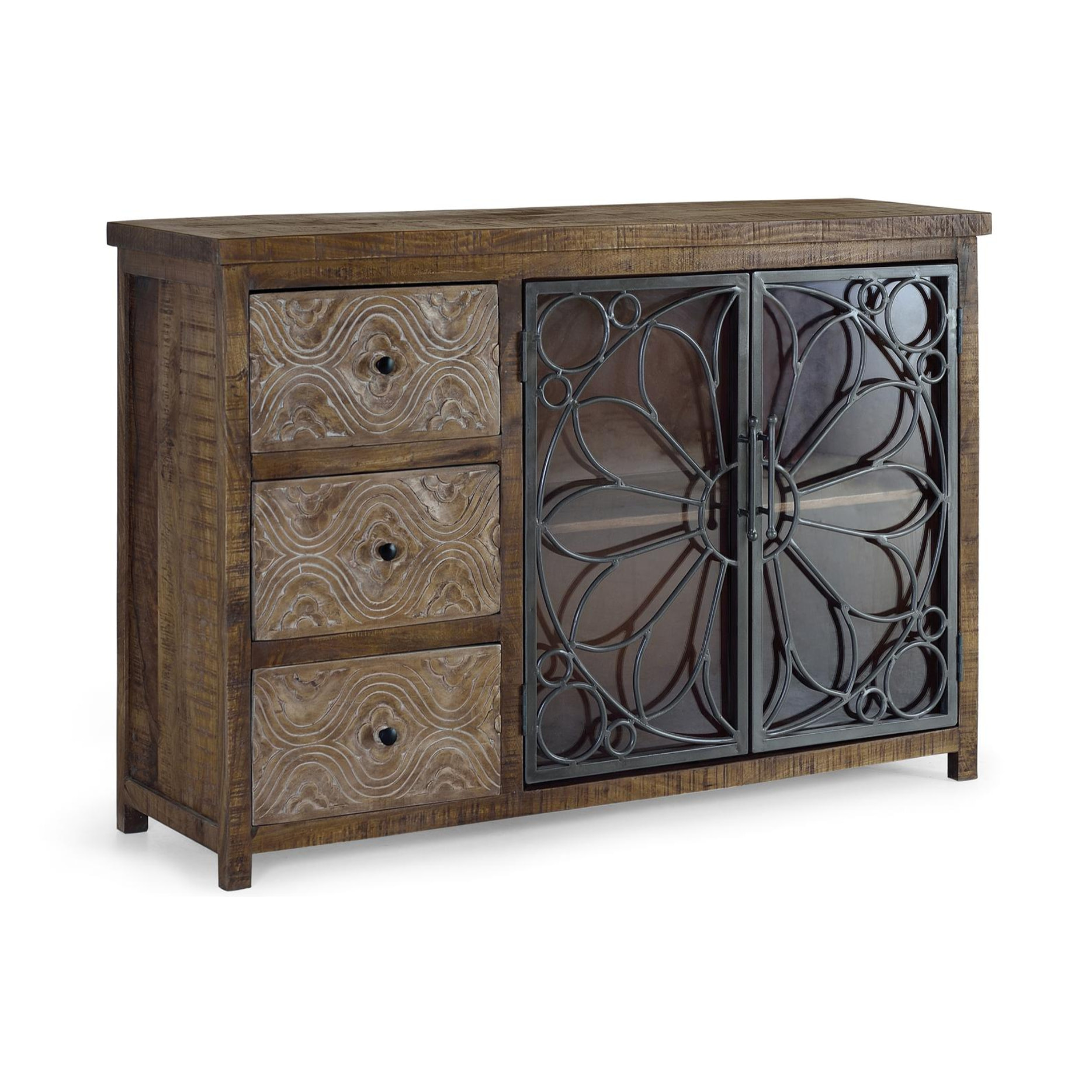 Aparador de Madera de Mango Estilo Industrial Moderno