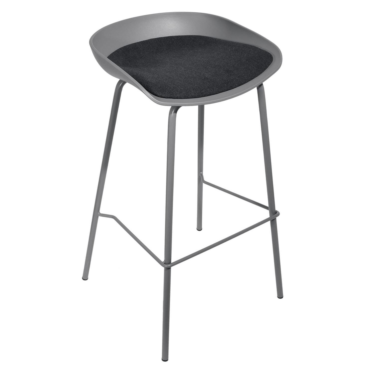 Tabouret De Bar Hella Gris - Lot De 2