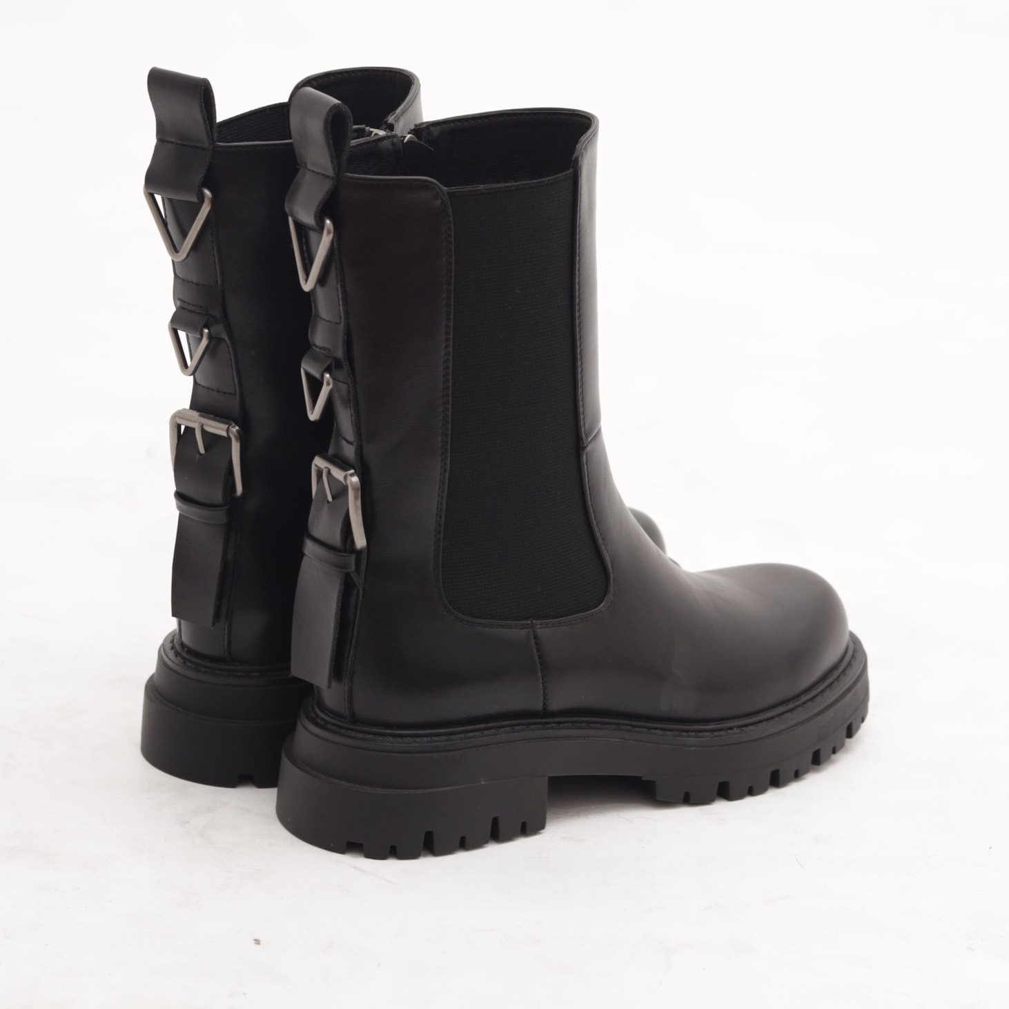 STIVALETTO ELASTICO E ZIP NERO