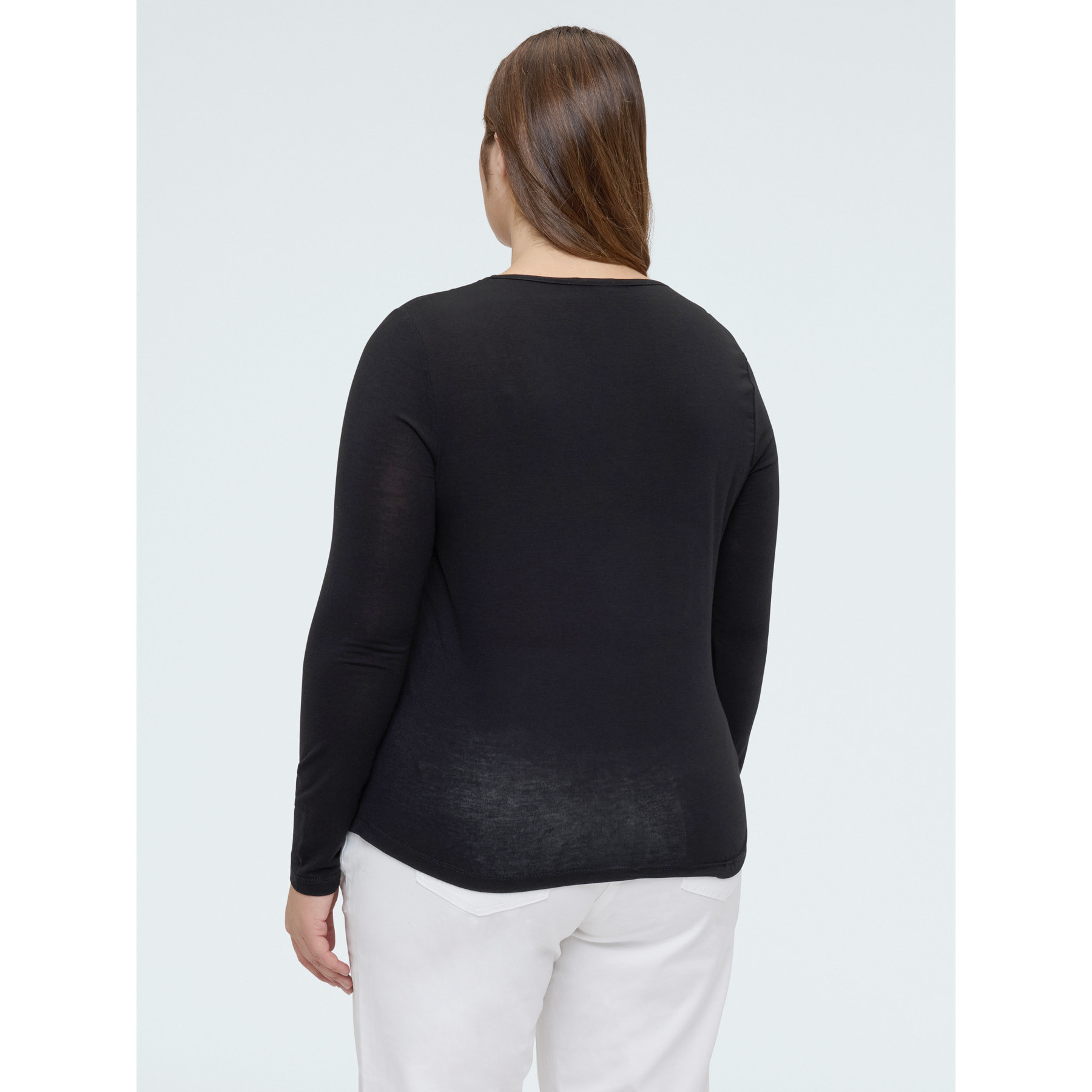 Fiorella Rubino - T-shirt in misto lana con pizzo - Nero