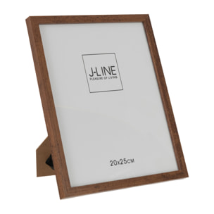 J-Line cadre photo Basic - bois - brun foncé - medium - 2 pièces
