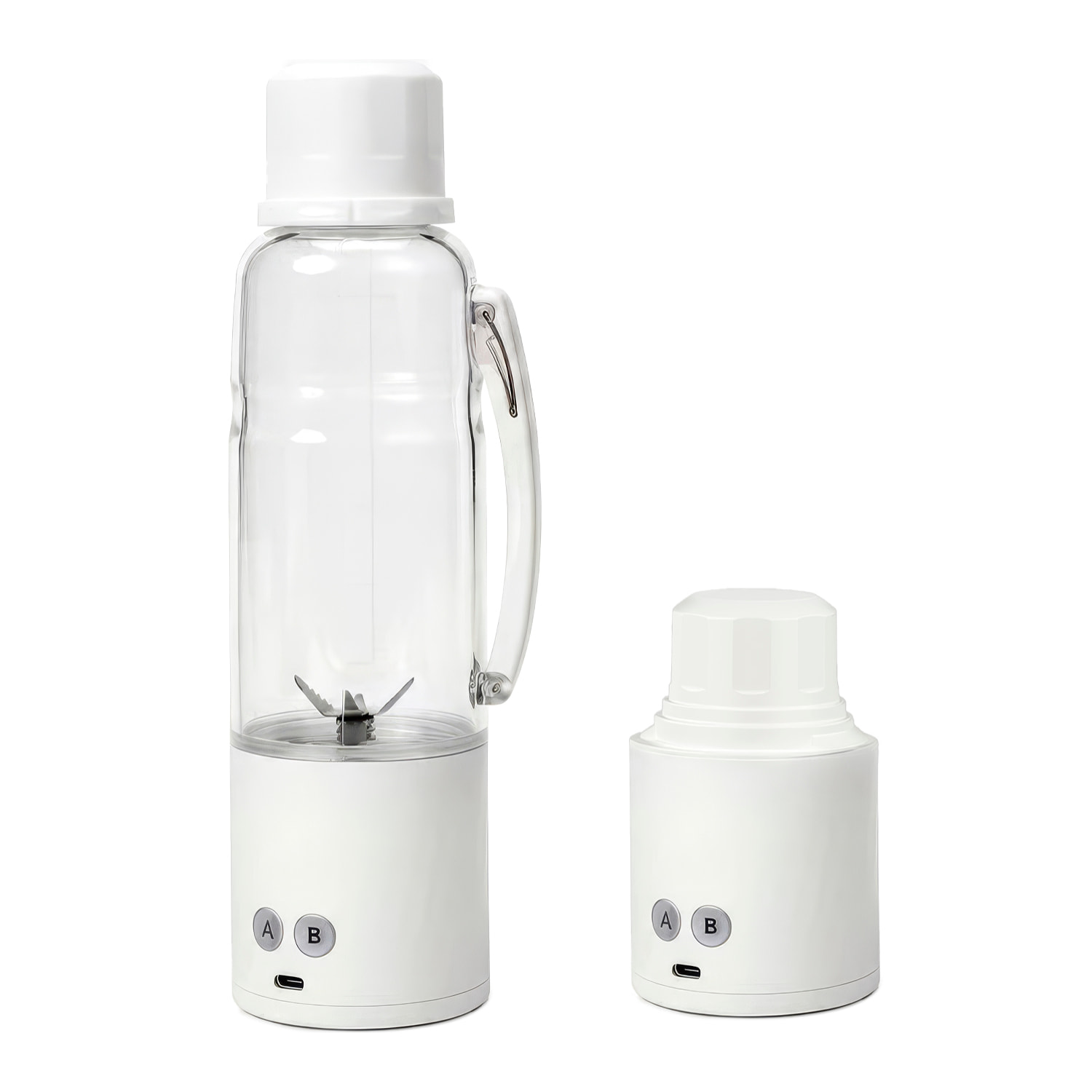 Batidora portátil HD-12 de 600 ml con potente motor de 370W, con batería recargable de 6000mAh.