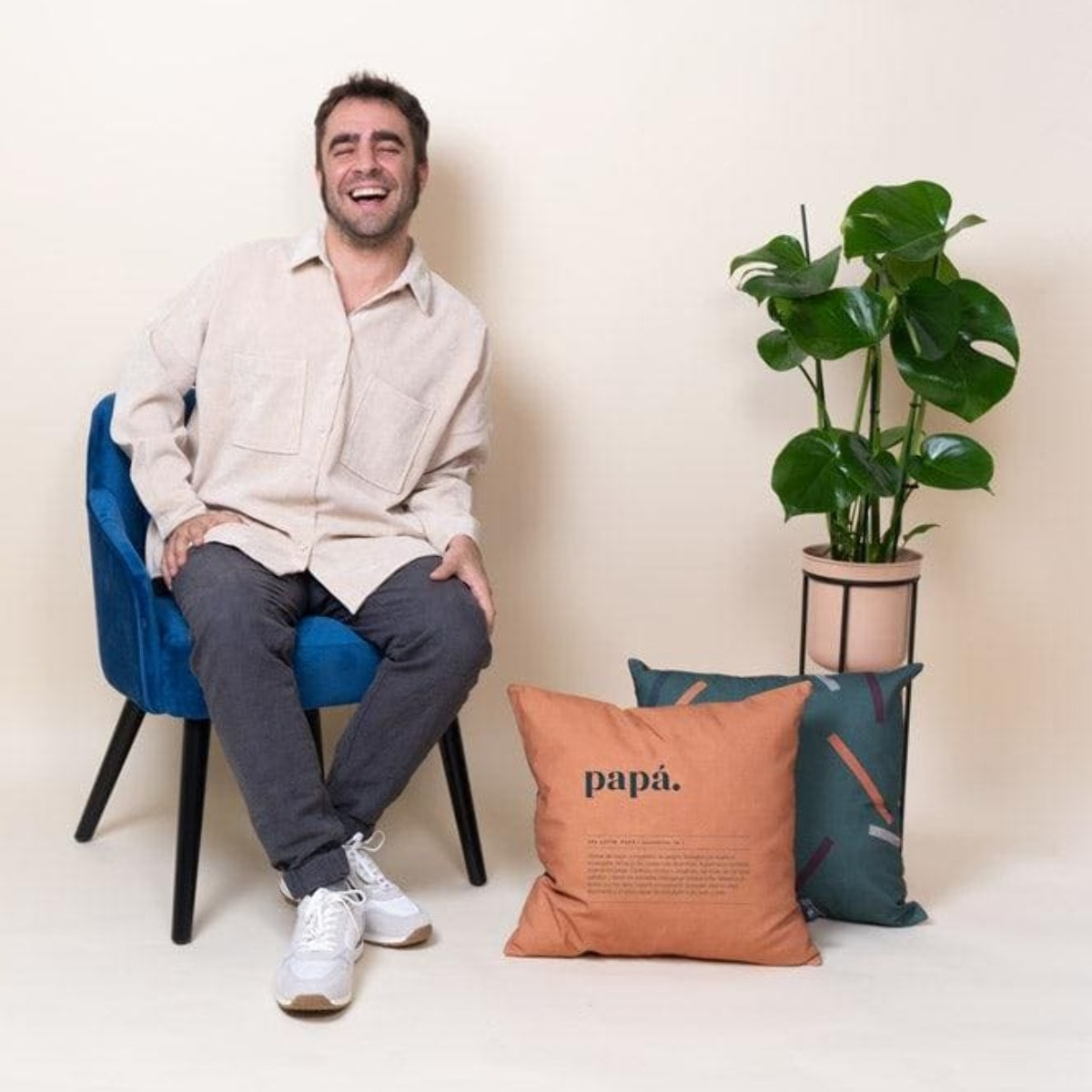 Funda Cojín "Papá extraordinario" Teja