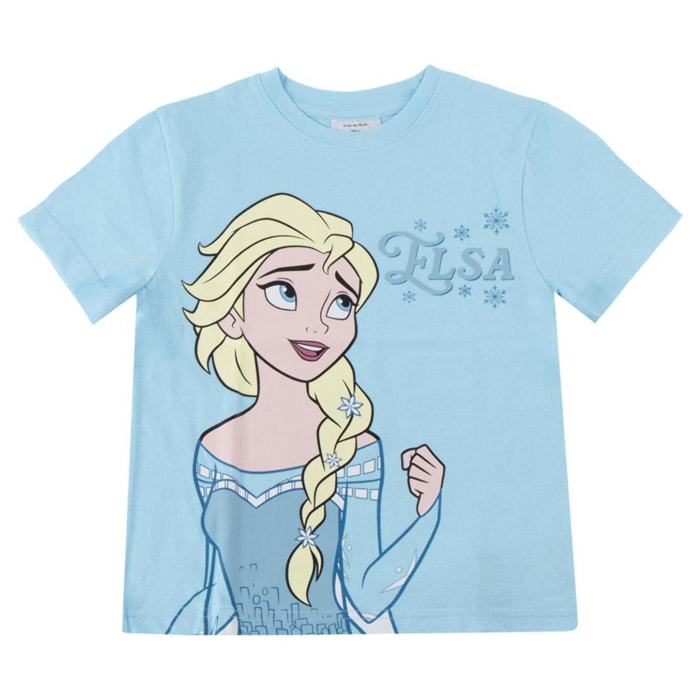 Camiseta Corta Frozen - Color Azul Claro