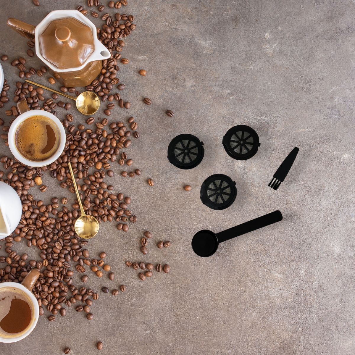 Ensemble de 2 Set de 3 capsules Nespresso réemployables Fackelmann Petit Déjeuner