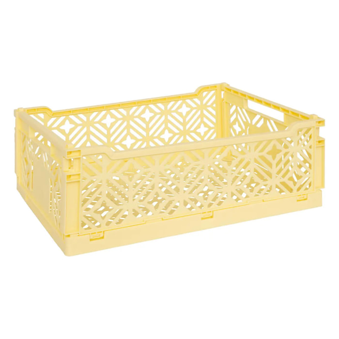 Cagette pliante "Arry" jaune 40x30x15cm