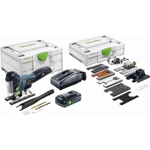 Scie sauteuse sans fil FESTOOL PSC 420 HPC EBI-Set CARVEX - Batterie 4Ah + chargeur rapide + systainer 13 accessoires - 576523