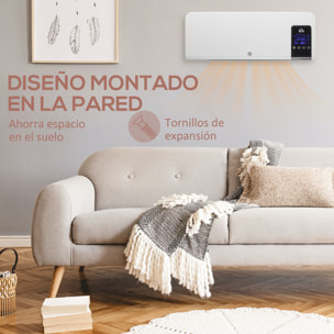 Calefactor Eléctrico de Pared 1000W/2000W con Mando a Distancia 54,5x12x21,5 cm
