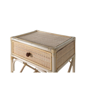Mesitas de Noche de Ratán Natural 50 Cm Estilo Mediterráneo