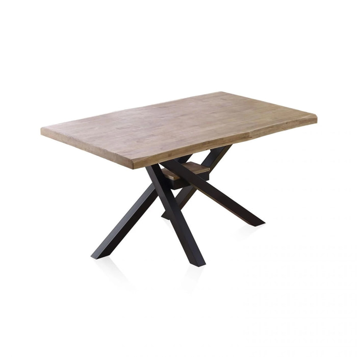 Mesa de comedor Xena Fit 150 Roble Honey - Negro