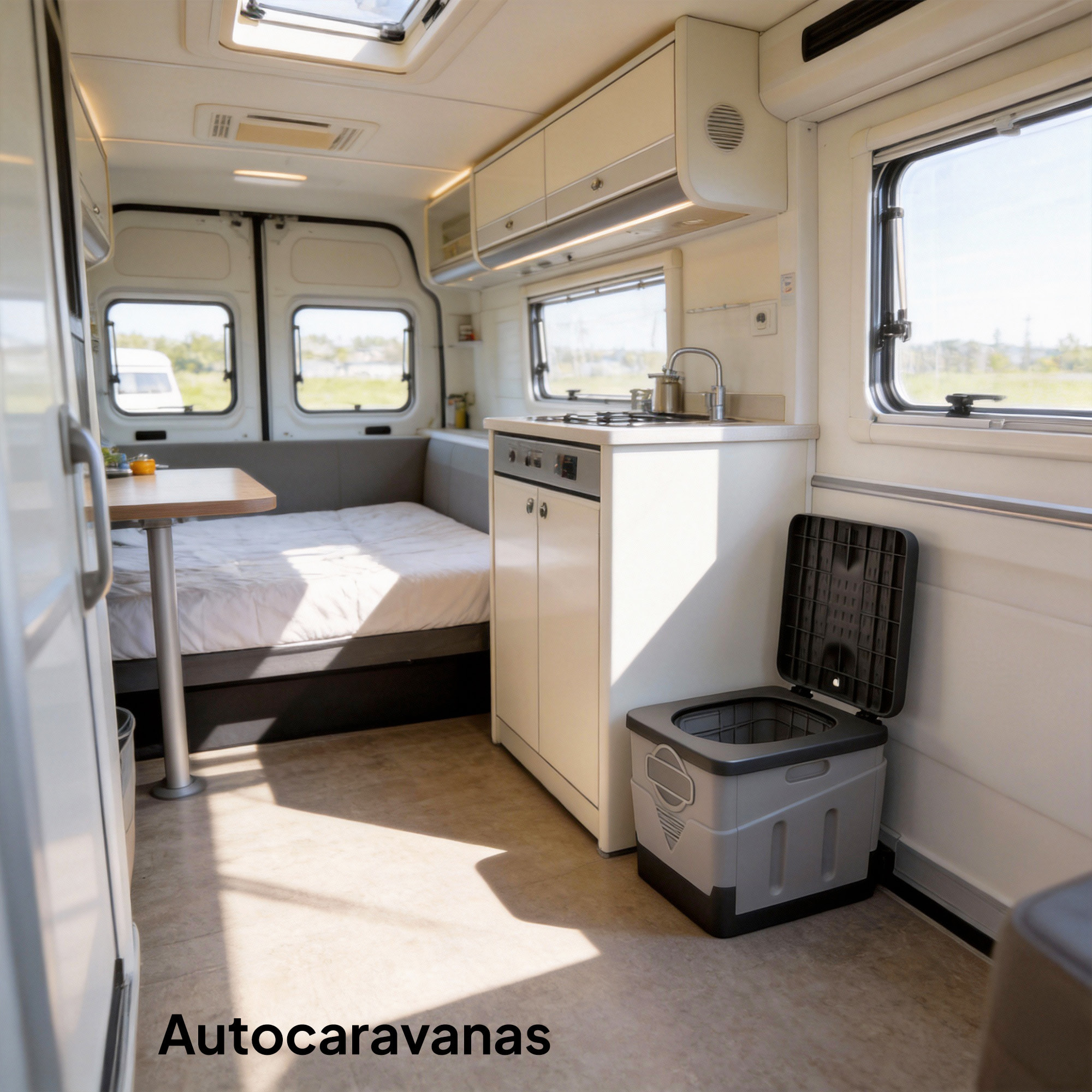 Inodoro Portátil, WC Portátil de PP con 12 Paquetes de Agente Solidificante y 12 Bolsas, Carga 100 kg, Inodoro Plegable para Exterior, Camping, Acampar, Senderismo, 34x29x30 cm, Gris Oscuro