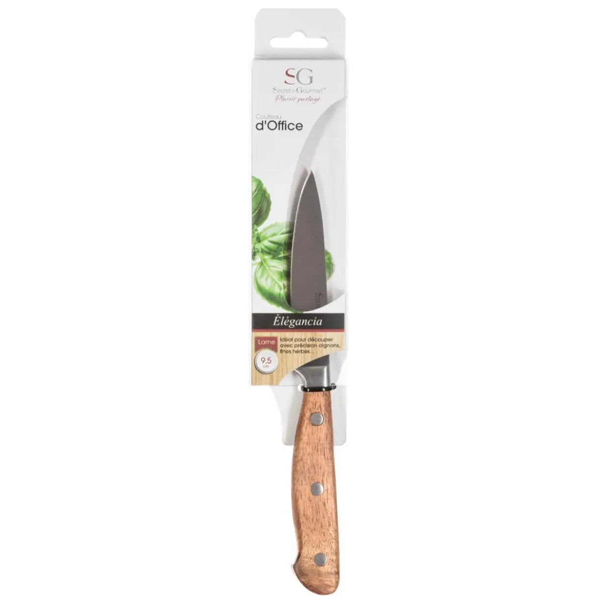 Couteau d'office acier "Elegancia" lame 9,5cm