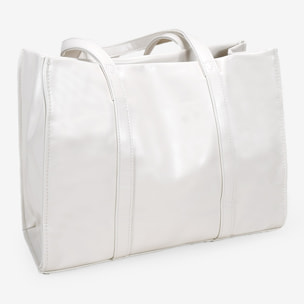 Bolso de hombro piedra con cremallera