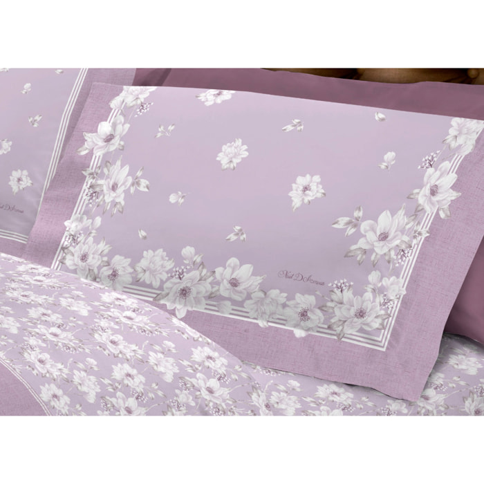 Completo Lenzuola In Calda Flanella Made In Italy Linea Europa Marsiglia Rosa