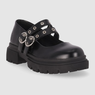 Zapatos - Negro/Pu - Tacón: Bajo
