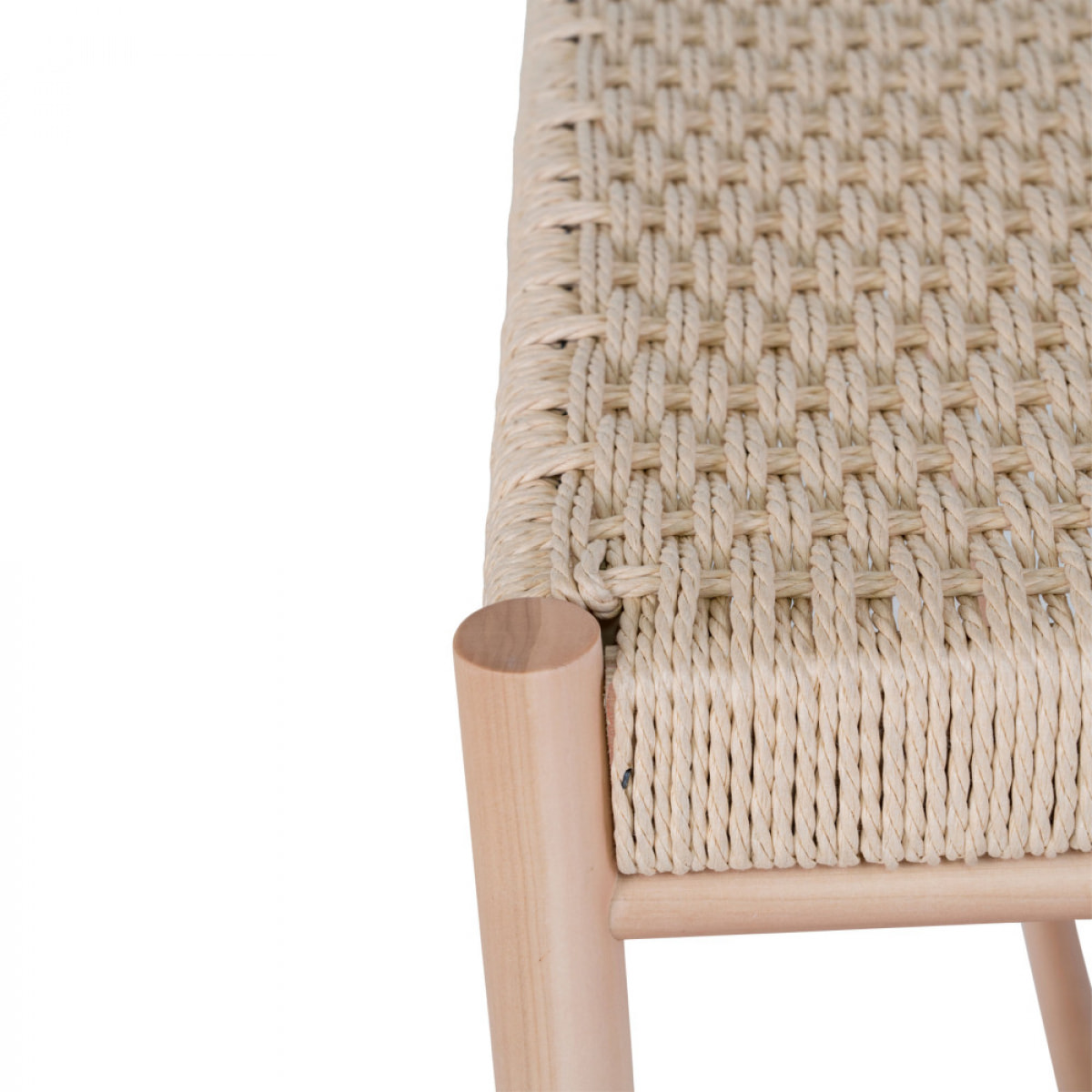 Abano - Banc en bois et corde tressée L80cm : Couleur - Naturel