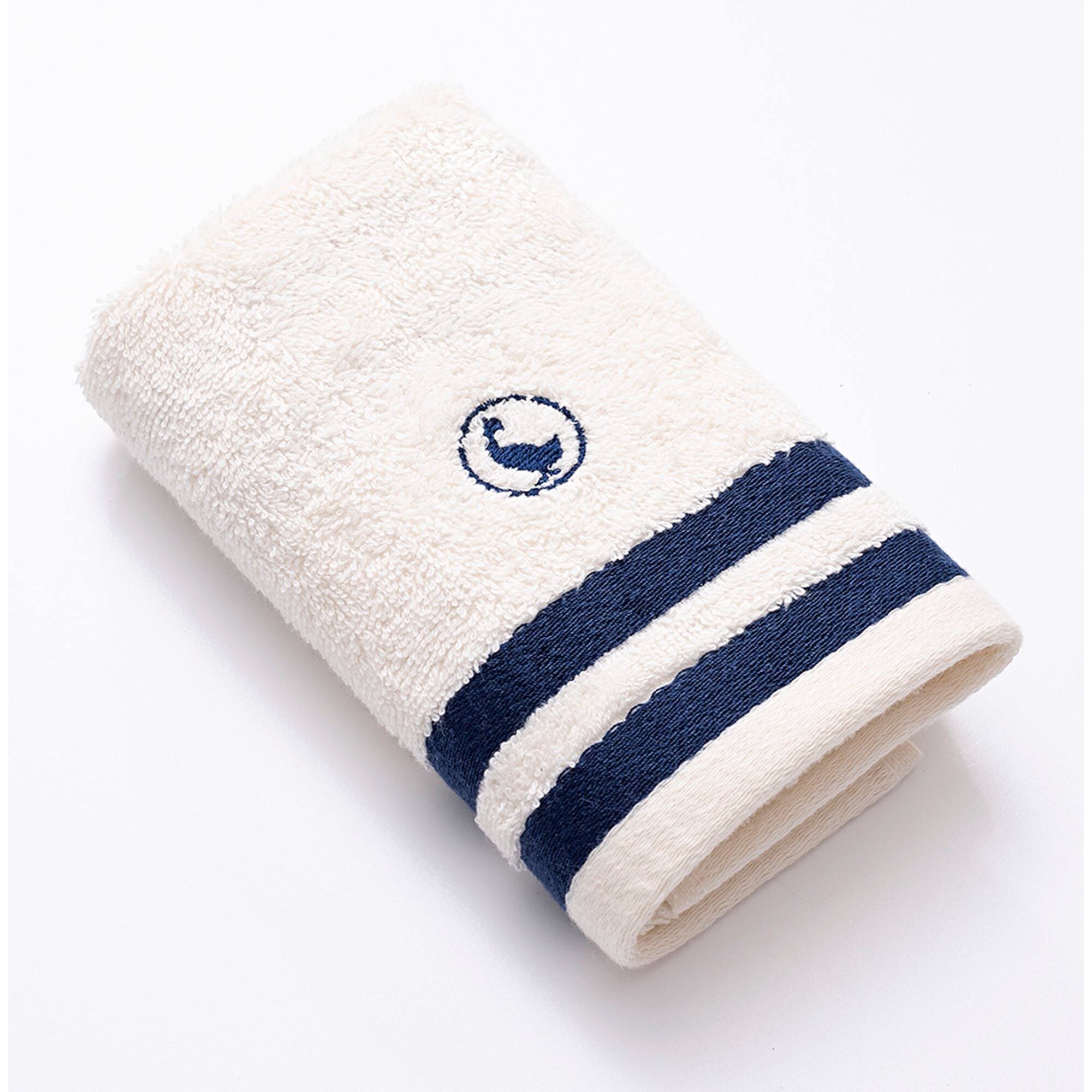 Set de 3 toallas de baño (cara 30x50cm + manos 50x90cm + ducha 70x140cm) 100% algodón 500gsm color blanco el ganso