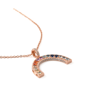 Collar Draca acabado oro rosa 18k