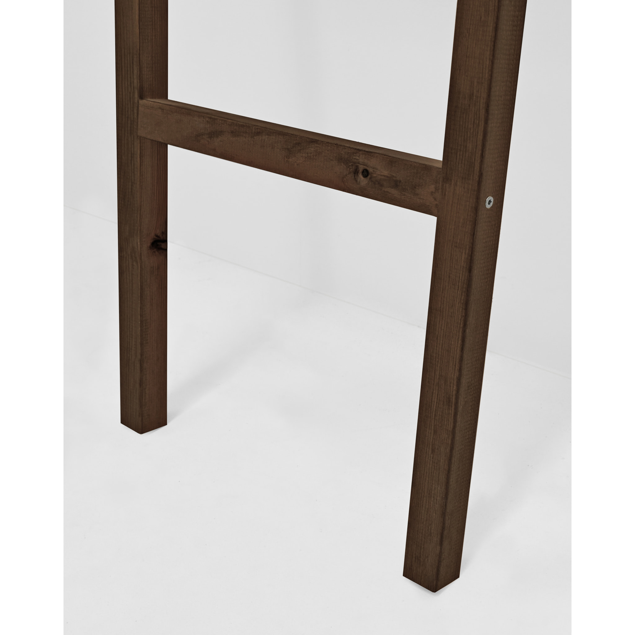 Échelle en bois massif couleur noyer de 150x41cm Hauteur: 150 Longueur: 41 Largeur: 3.5