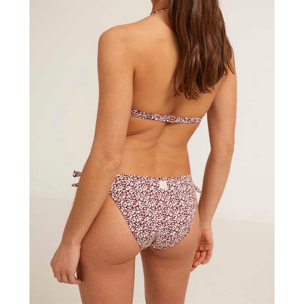 Braga de bikini clásica con lazos y estampado de flores