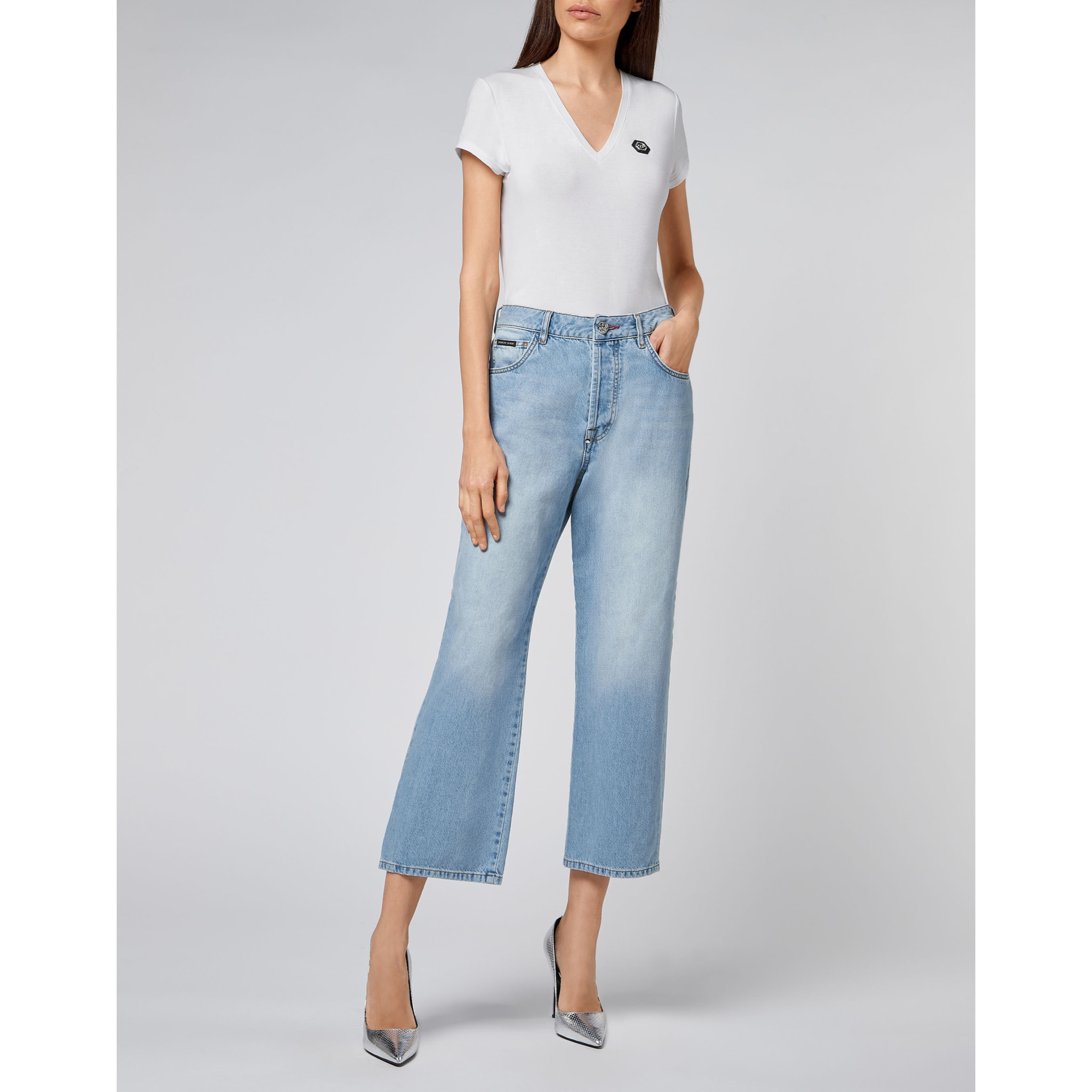 PHILIPP PLEIN Denim Trousers Loose Fit ICONIC PLEIN