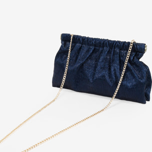 Bolso de fiesta azul con boquilla
