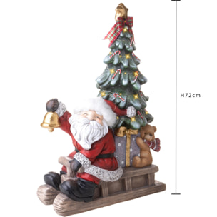 Babbo natale su slitta con led - Pezzi 1 - ALTRO - Bianchi Dino SpA