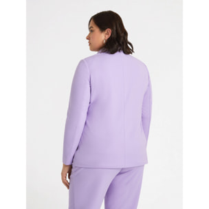 Fiorella Rubino - Blazer con bottoni gioiello - Viola