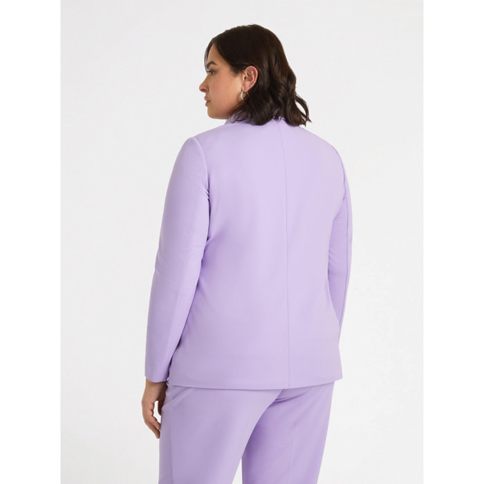 Fiorella Rubino - Blazer con bottoni gioiello - Viola