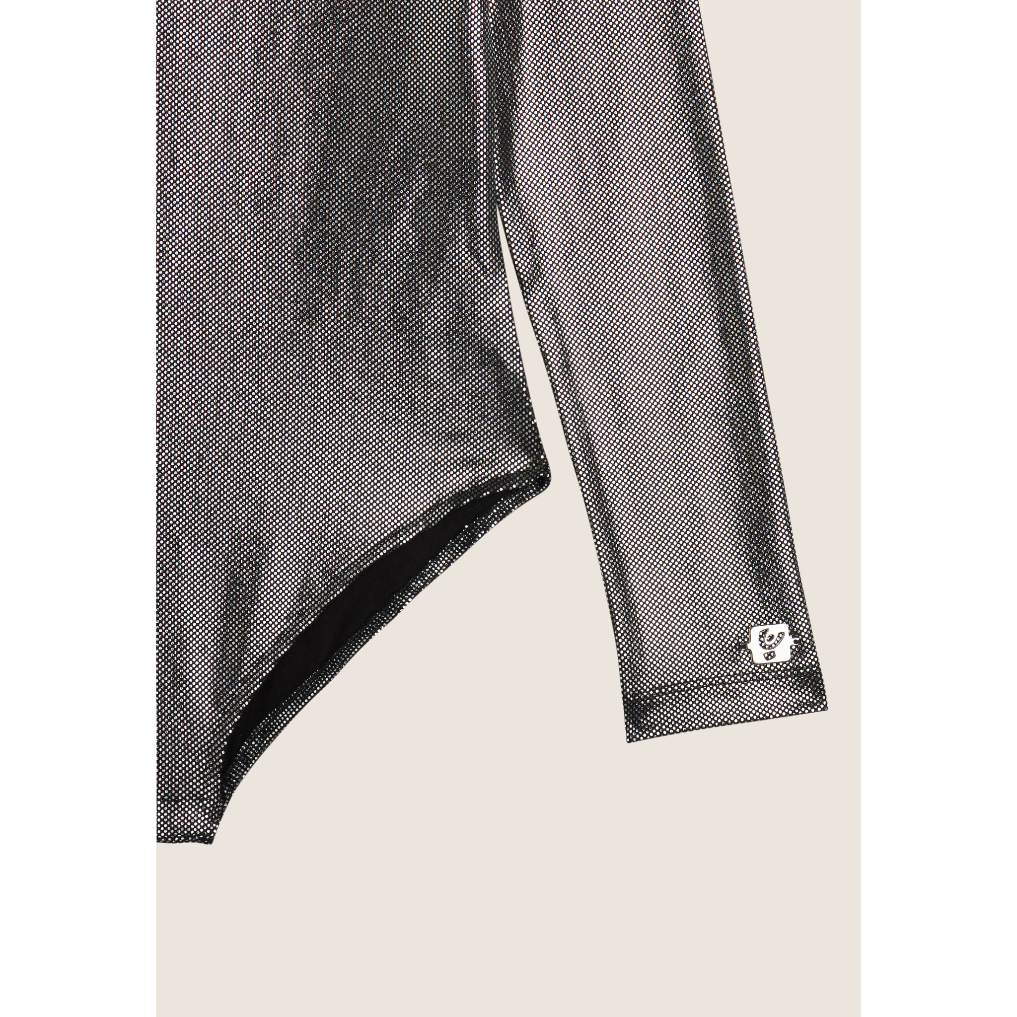 Body Bambina in jersey coated effetto argento