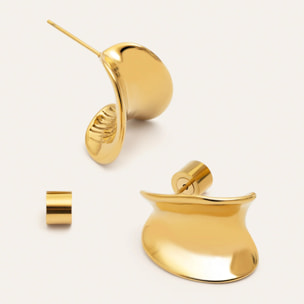 Pendientes Aro Little Lucy Acero Baño Oro