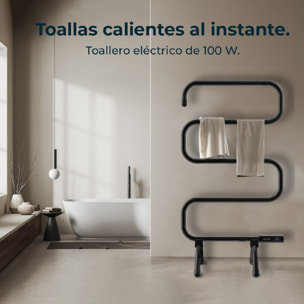 Cecotec Radiador Toallero Eléctrico ReadyWarm 5000 Towel Black. Seca Toallas con