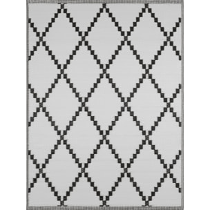 Scoobi - tapis d'exterieur noir motif éthnique