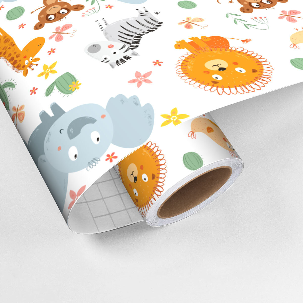 Rouleau revêtement adhésif vinyle au mètre - Sticker lavable Cuisine Meuble Armoire Porte - ANIMAUX EXOTIQUES